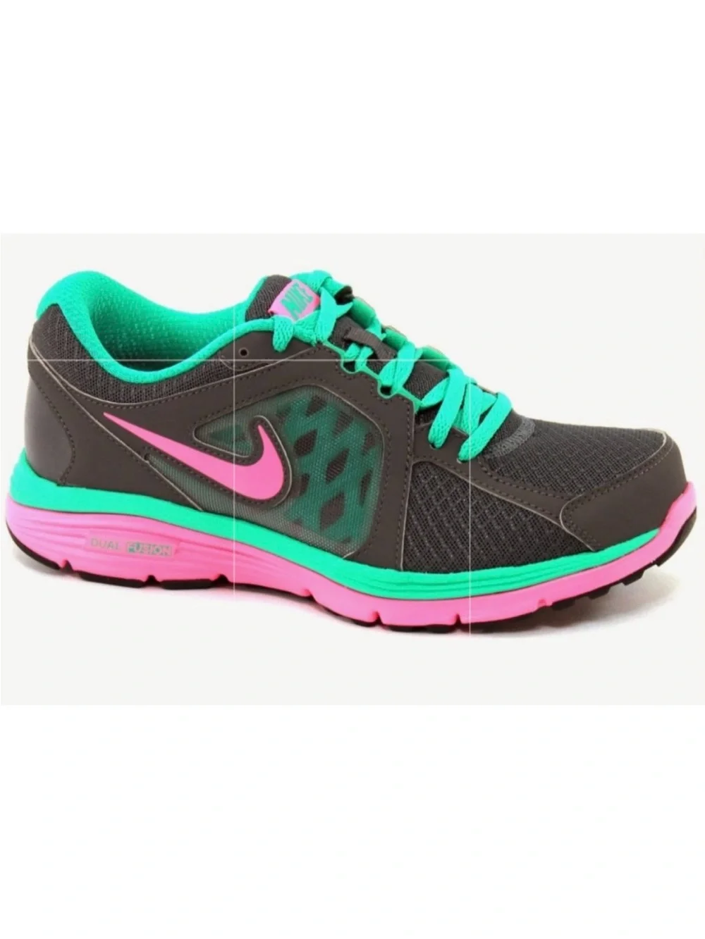 NWOT Nike Turquoise Pink Dual Fusion Run 3 Fitsole SZ 7.5